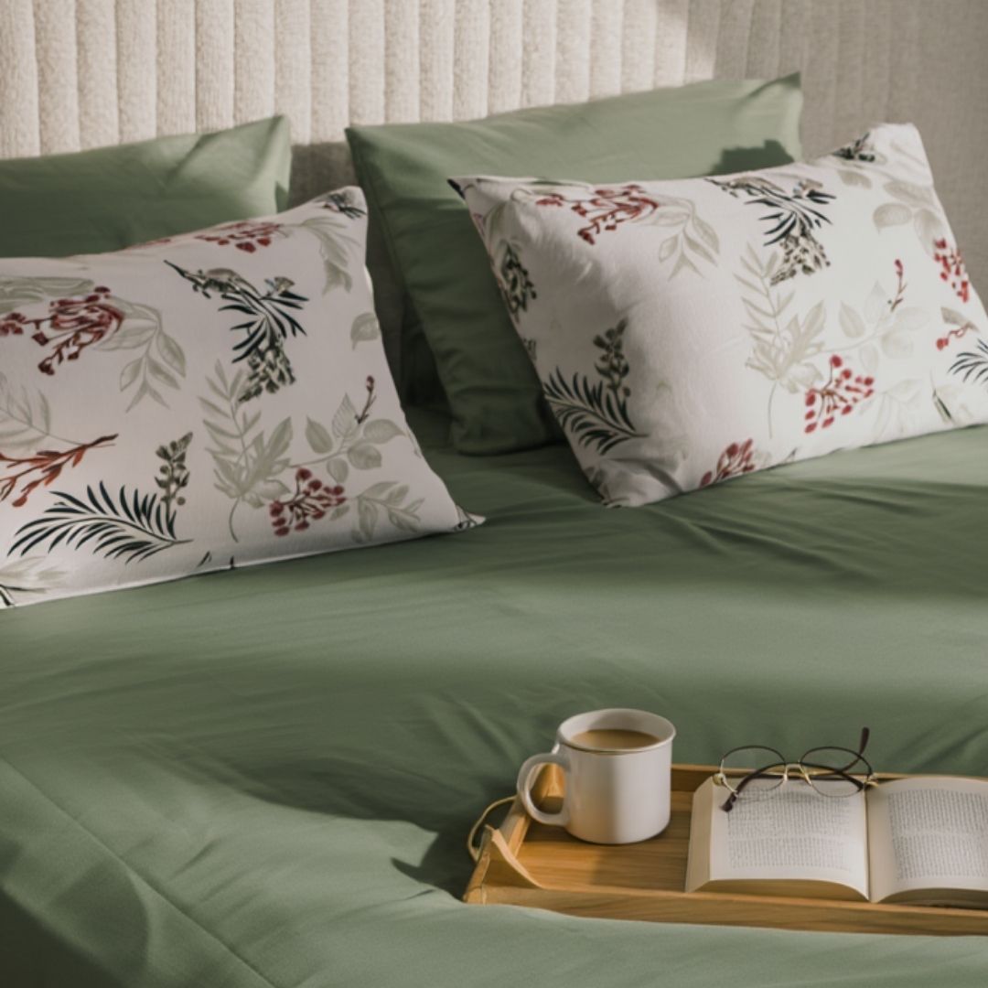 Forest Bloom Cotton Bedding Set