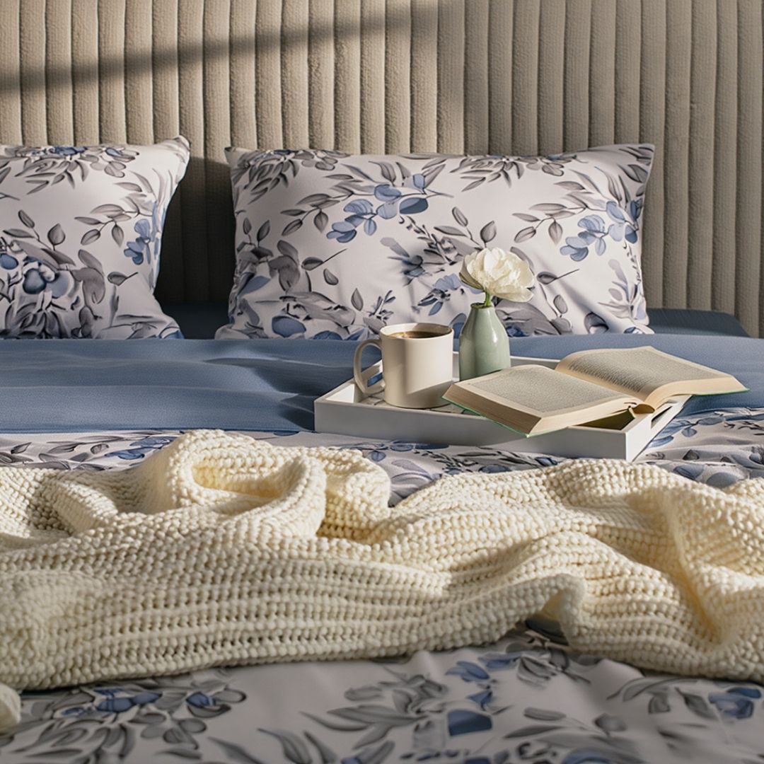 Blue Meadow Duvet Cover Set