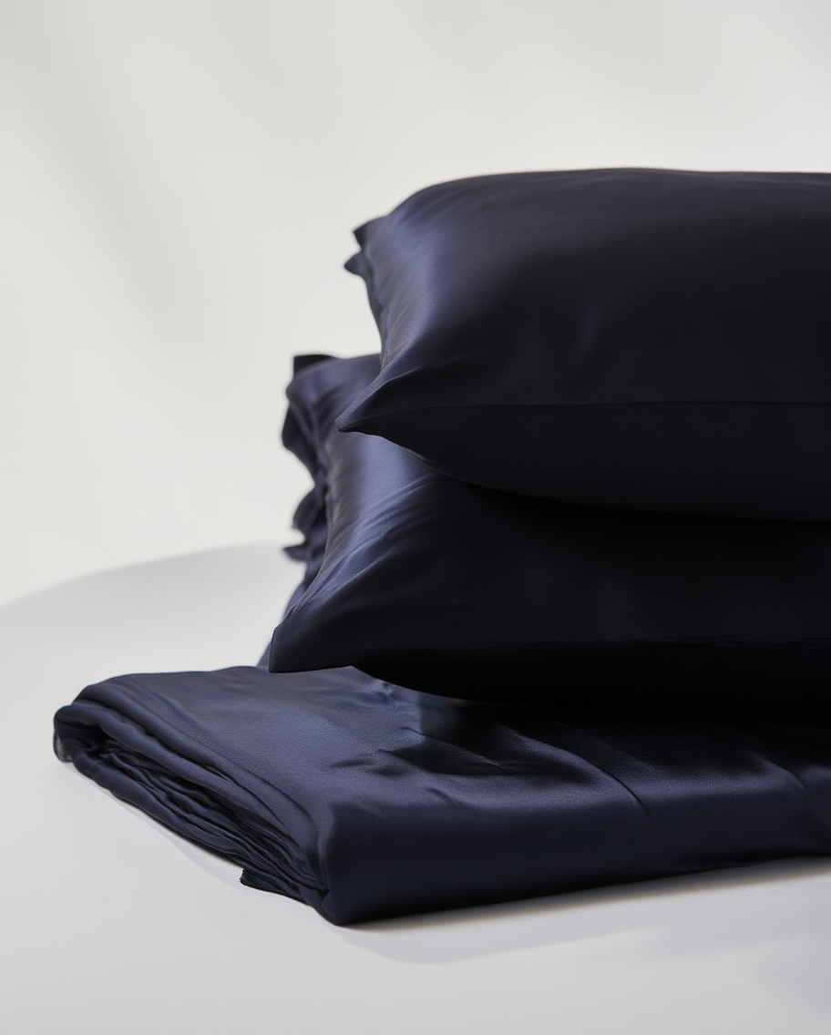 Midnight Satin Sheet Set