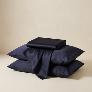 Royal Midnight Satin Sheet Set