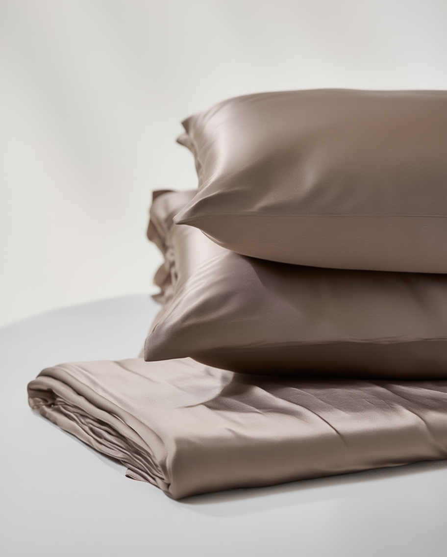 Almond Satin Sheet Set