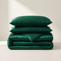 Emerald Satin Duvet Cover Set