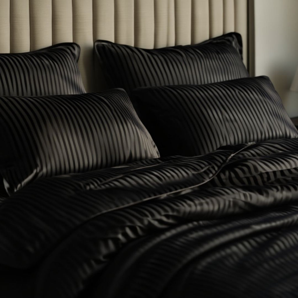 Midnight Stripe Duvet Cover Set