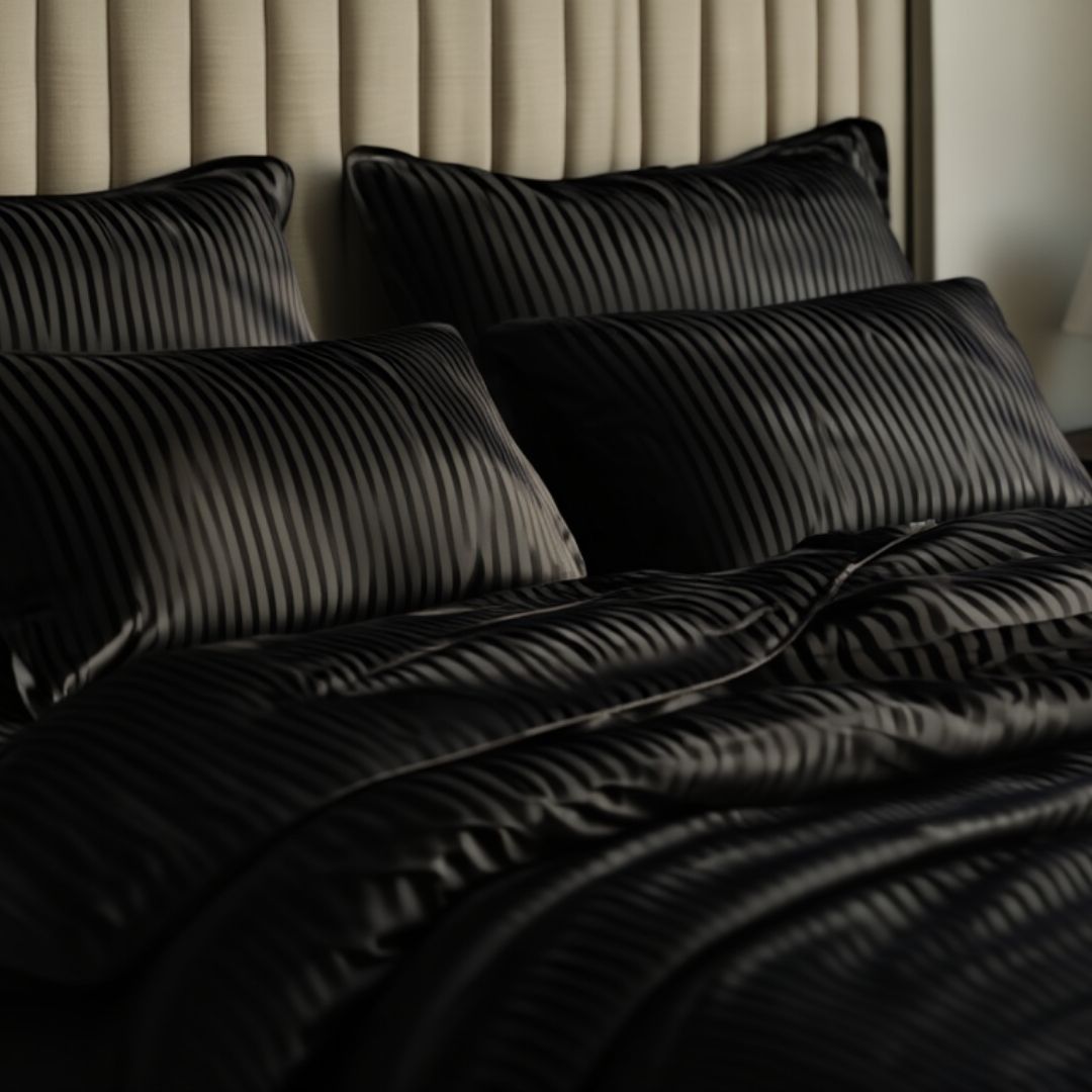 Midnight Stripe Duvet Cover Set