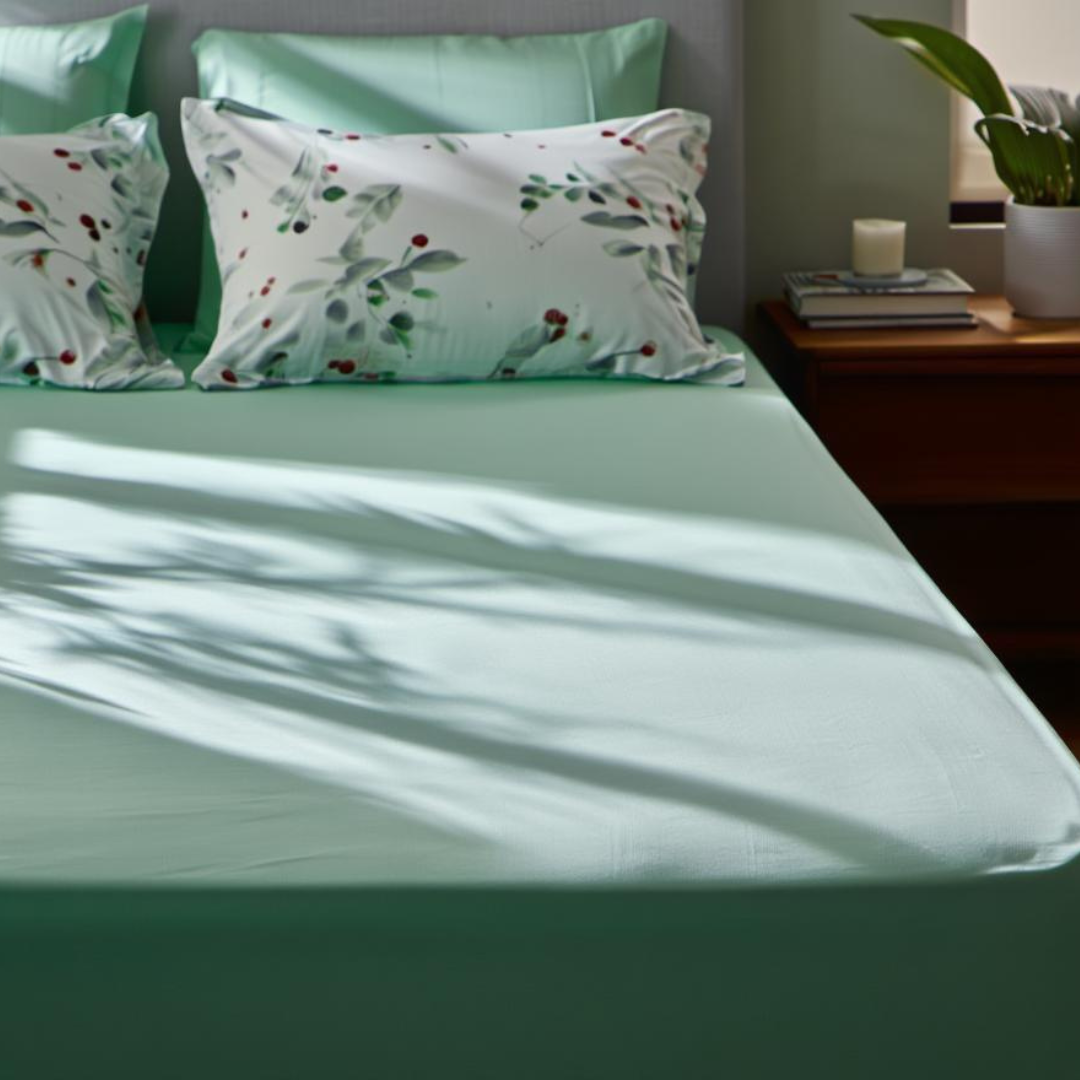 Berry Sage Cotton Bedding Set