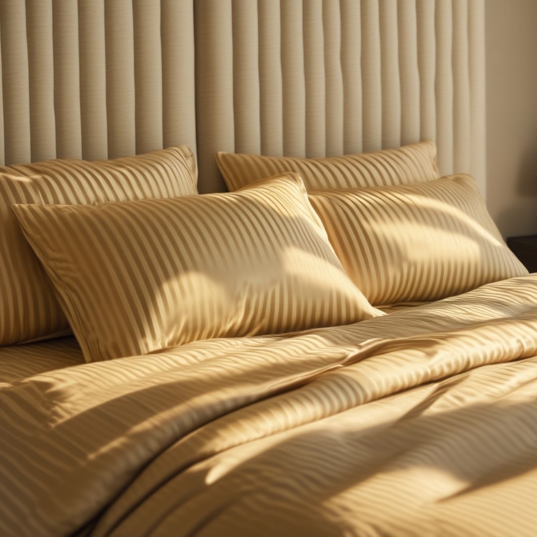 Honey Stripe Duvet Cover Set
