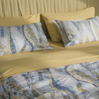 Azure Bloom Duvet Cover Set