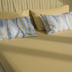 Azure Bloom Cotton Bedding Set