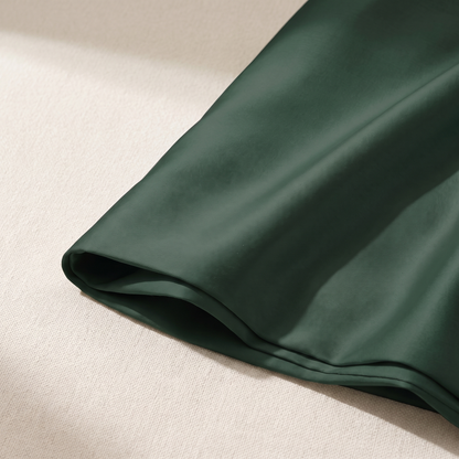Forest Duvet Cover Set, fold detail, muted gray-green
