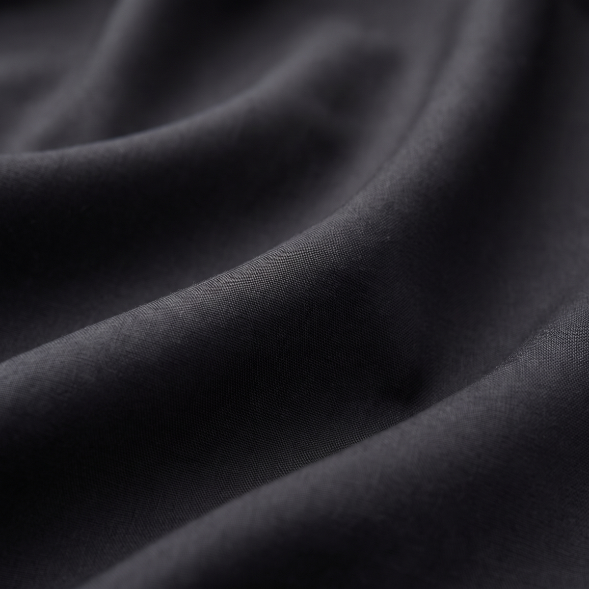 Charcoal Duvet Cover Set, fabric close-up, deep charcoal gray