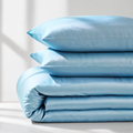 Sky Satin Duvet Cover Set