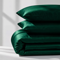 Emerald Satin Duvet Cover Set