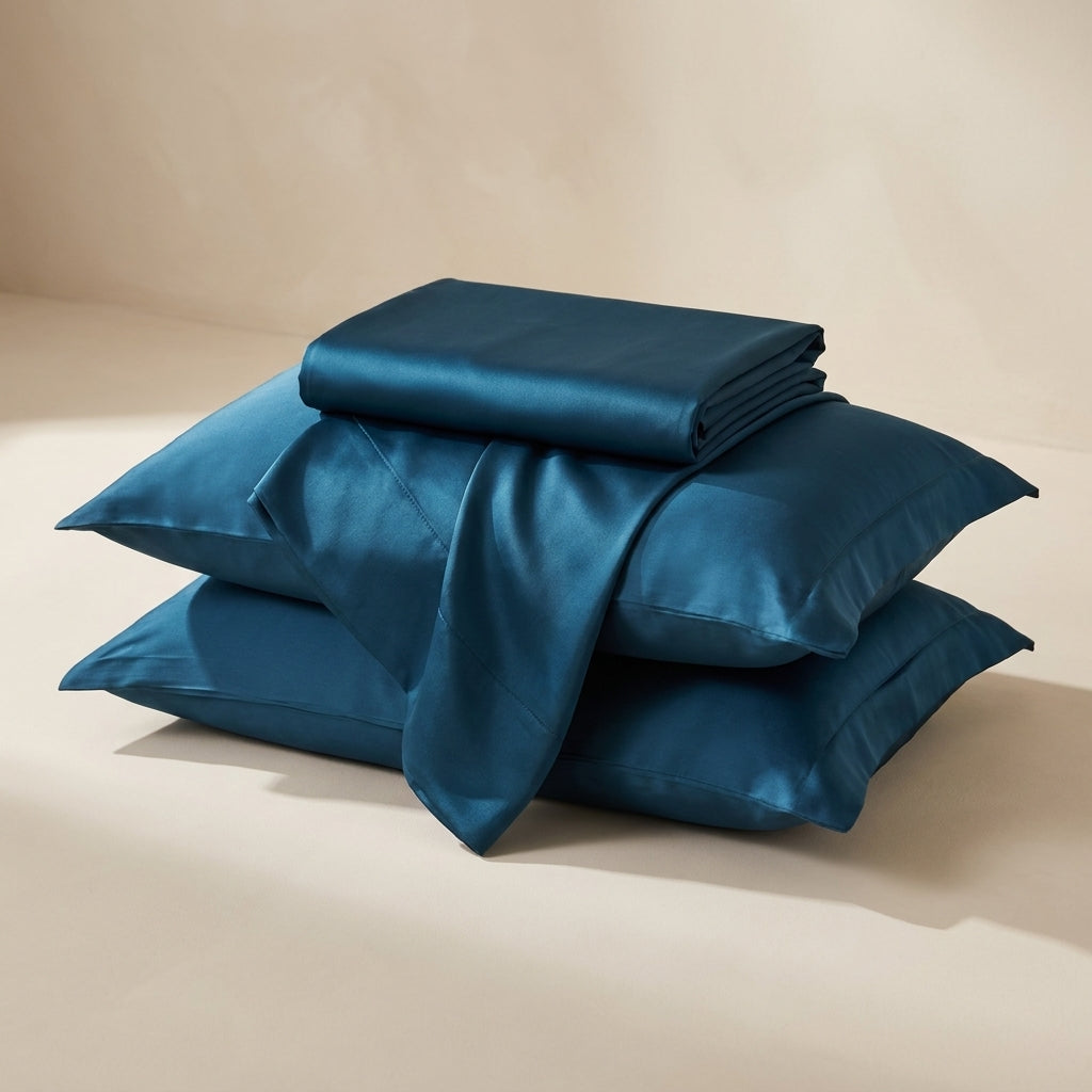 Royal Lagoon Satin Sheet Set