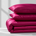 Berry Satin Duvet Cover Set