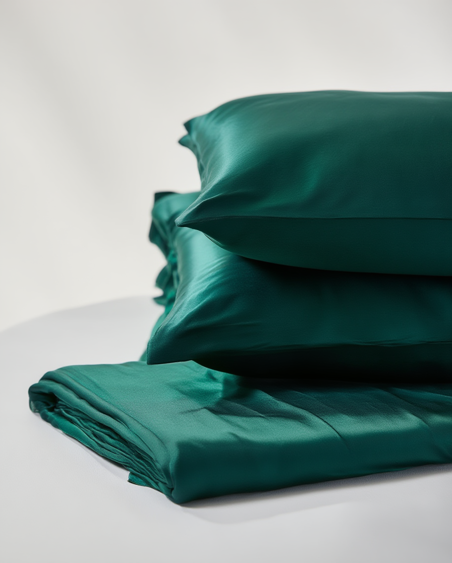 Emerald Satin Sheet Set