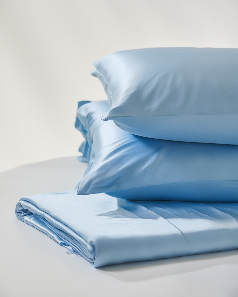Sky Satin Sheet Set