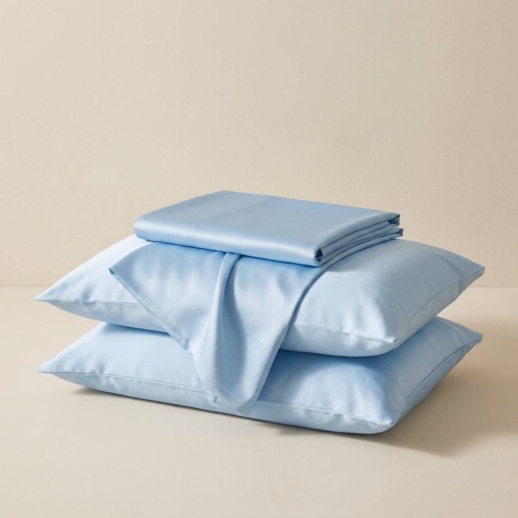 Royal Sky Satin Sheet Set