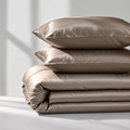 Almond Satin Duvet Cover Set