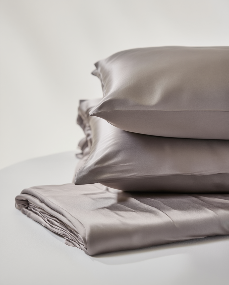 Smoke Satin Sheet Set