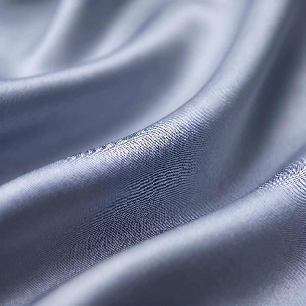 Cloud Sateen Duvet Cover Set, fabric close-up, soft gray-blue
