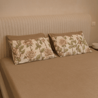 Almond Beige Cotton Bedding Set - Royal