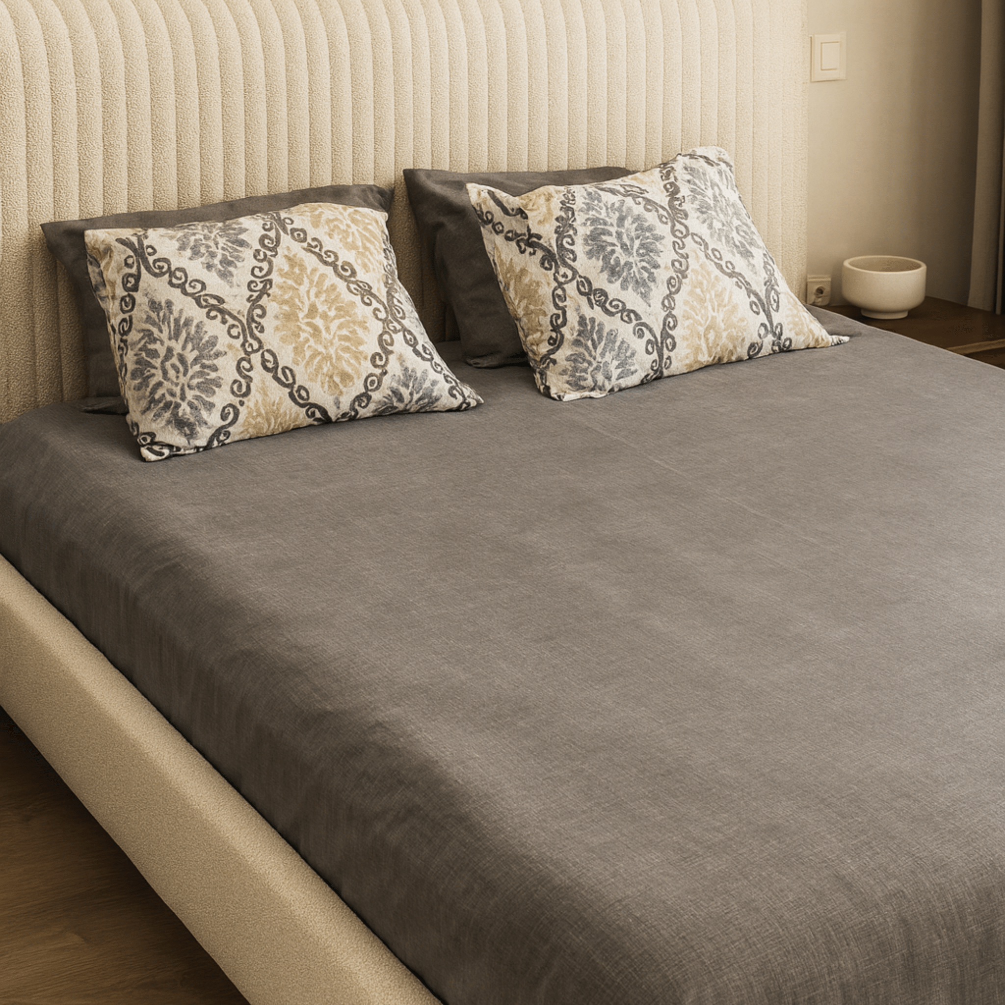 Charcoal Luxe Cotton Bedding Set - Royal