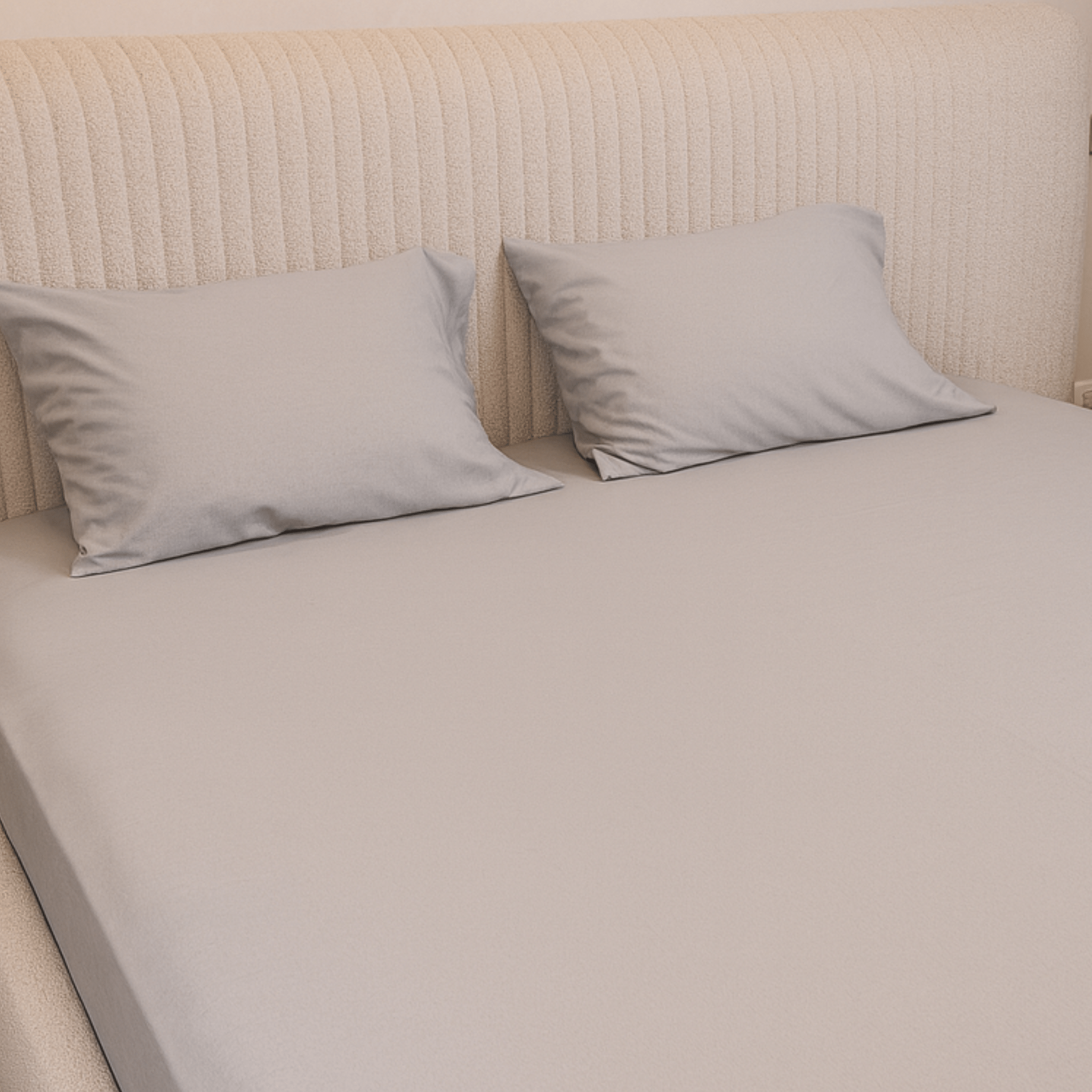 Cloud Grey Cotton Bedding Set - Royal