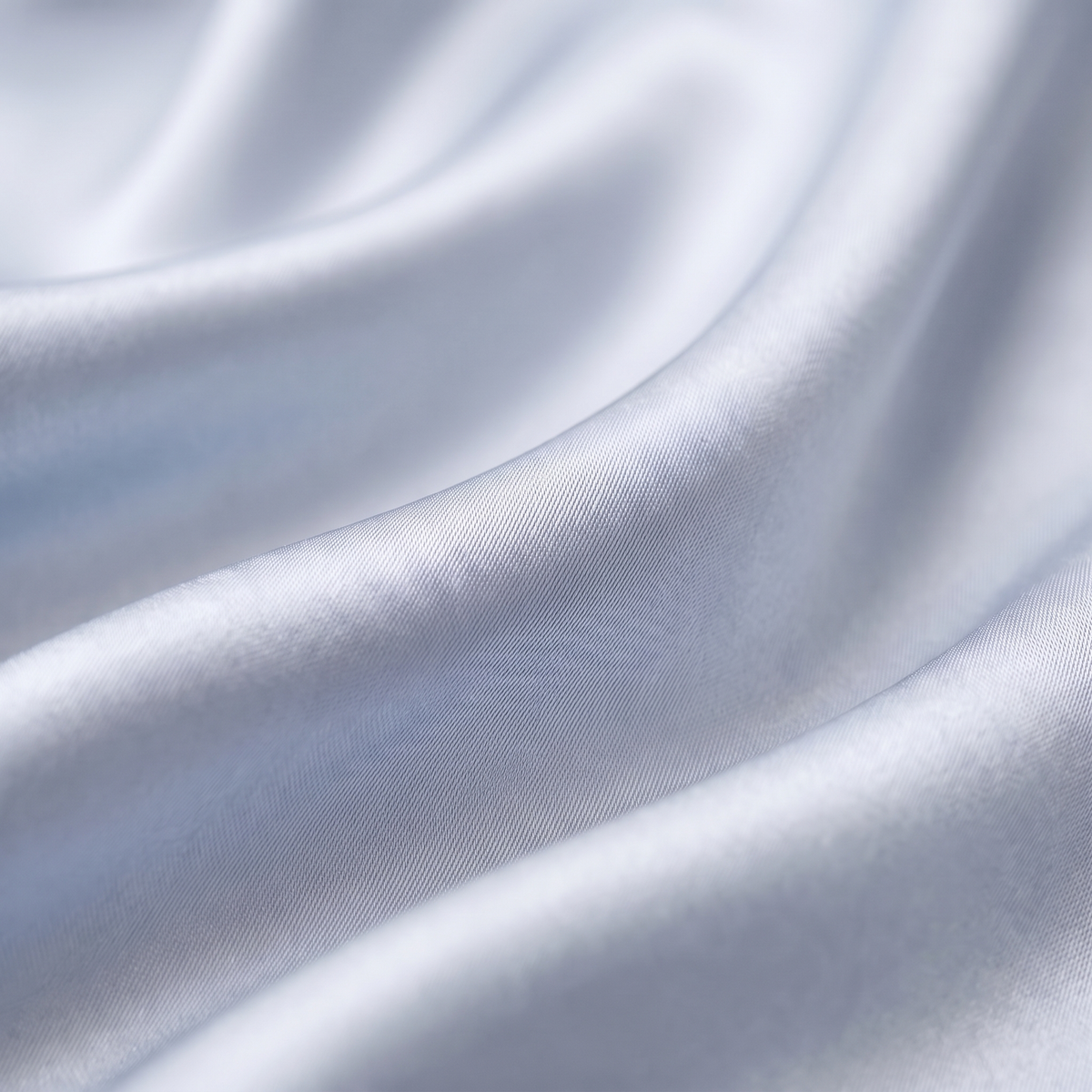 Mist Sateen Duvet Cover Set, fabric close-up, pale gray-blue