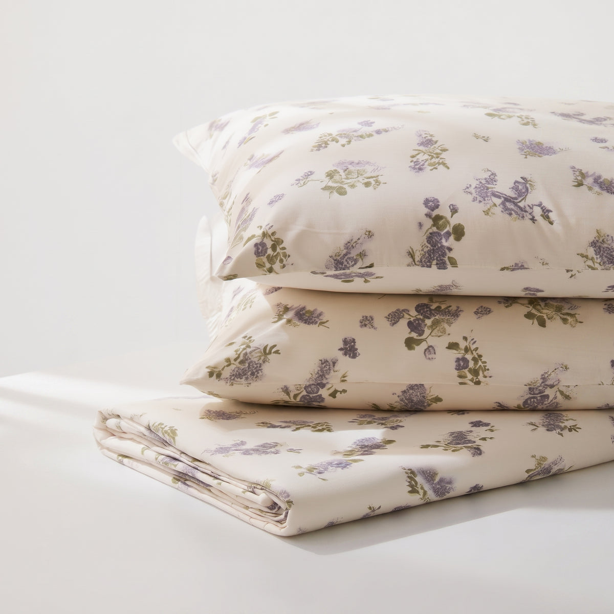 Lavender Sheet Set — folded stack