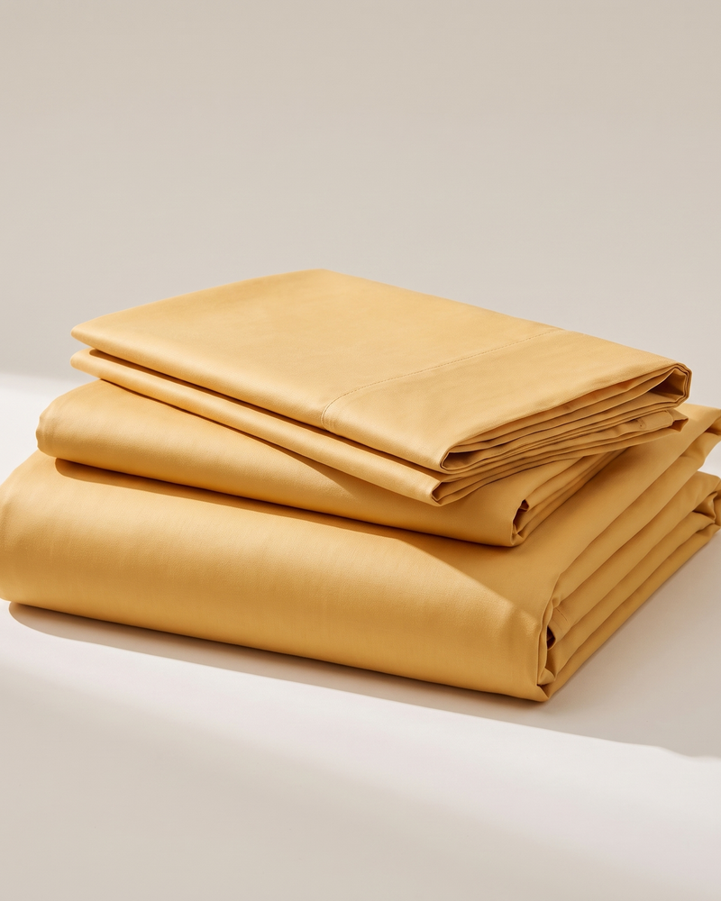 Honey Sheet Set, folded stack