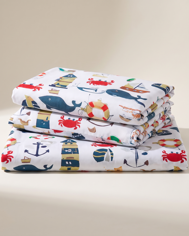 Marina Sheet Set, folded stack