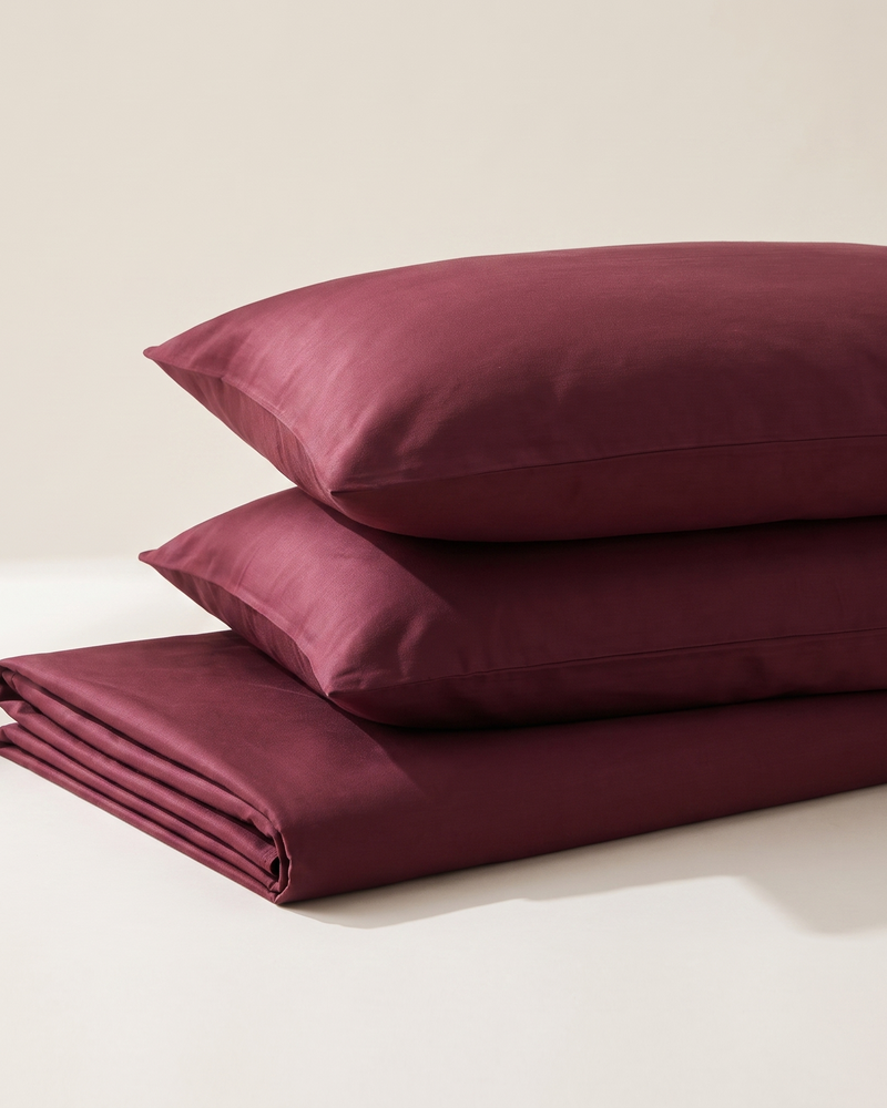 Velvet Sheet Set, folded stack