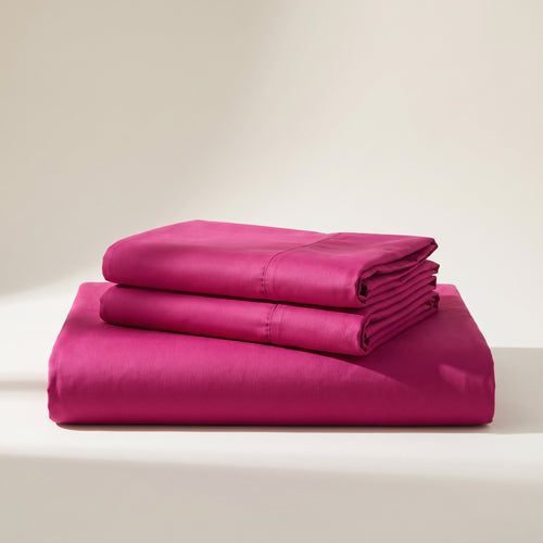 Fuschia Sheet Set — folded stack