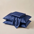Navy Satin Sheet Set