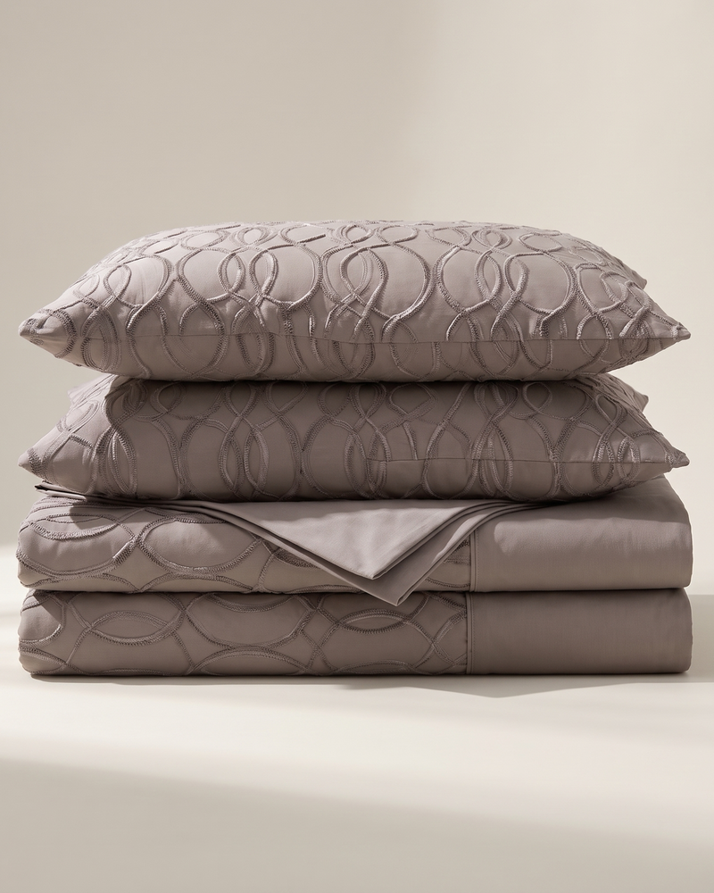 Emblem Duvet cover Set, folded stack