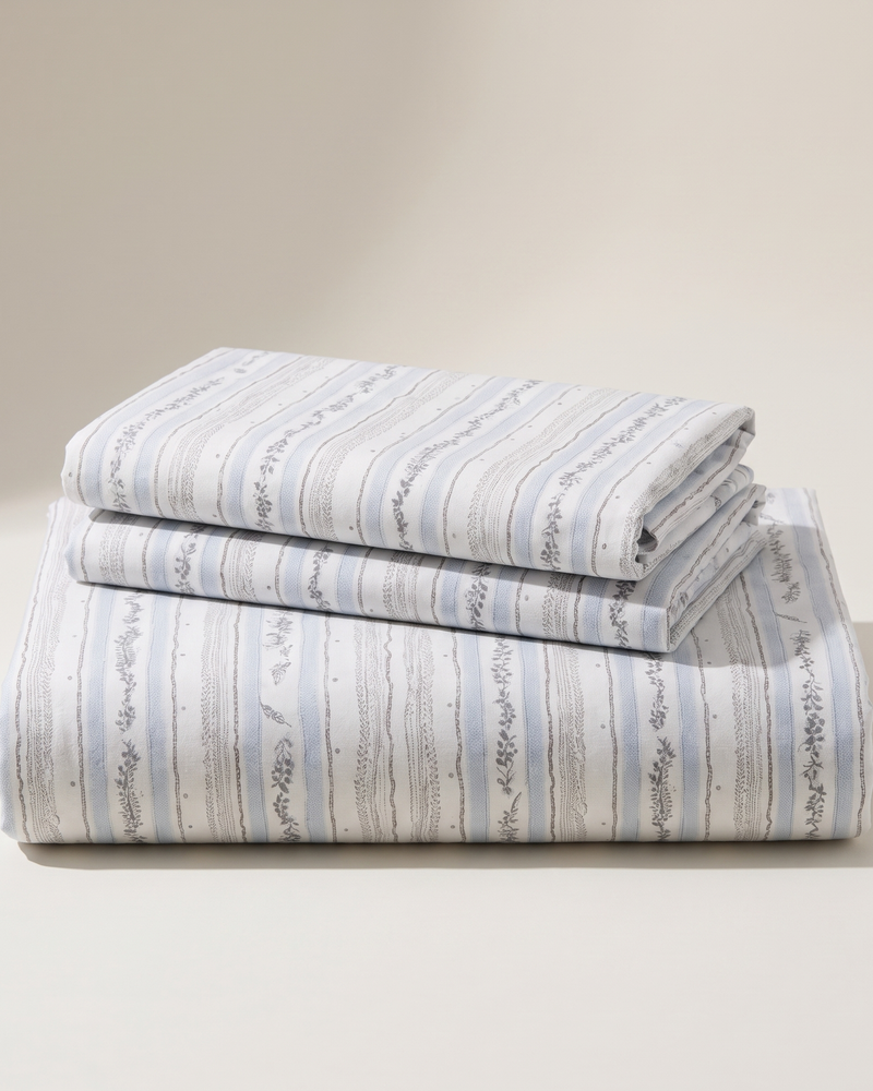 Iris Duvet Cover Set, folded stack