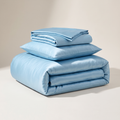 Sky Satin Duvet Cover Set