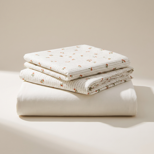 Blossom Sheet Set — folded stack