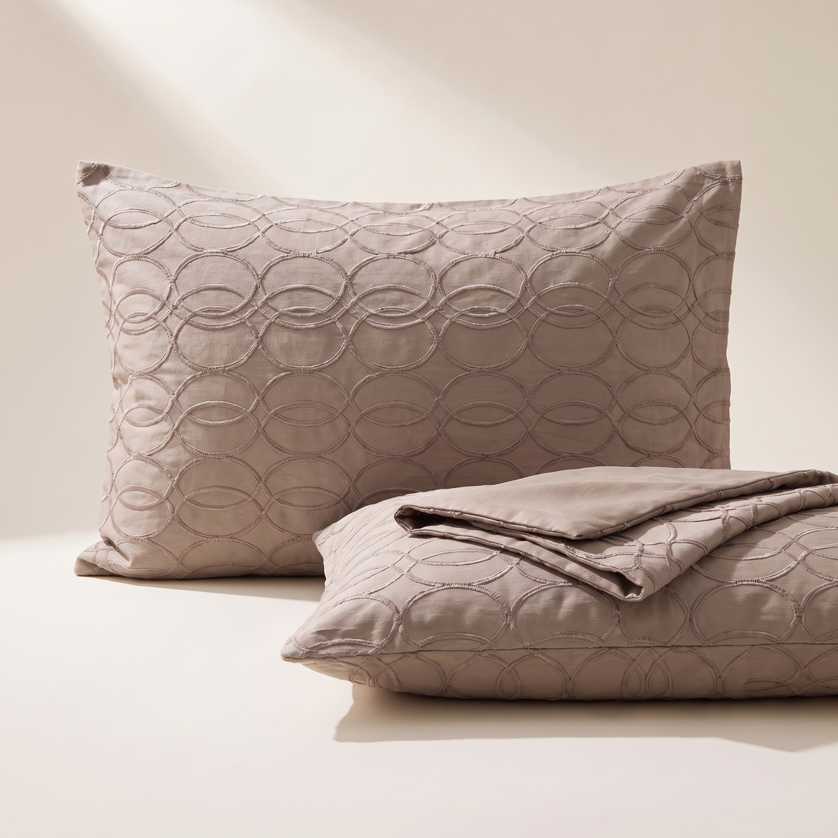 Signature Pillowcases in Emblem, raised medallion pattern, set of 2