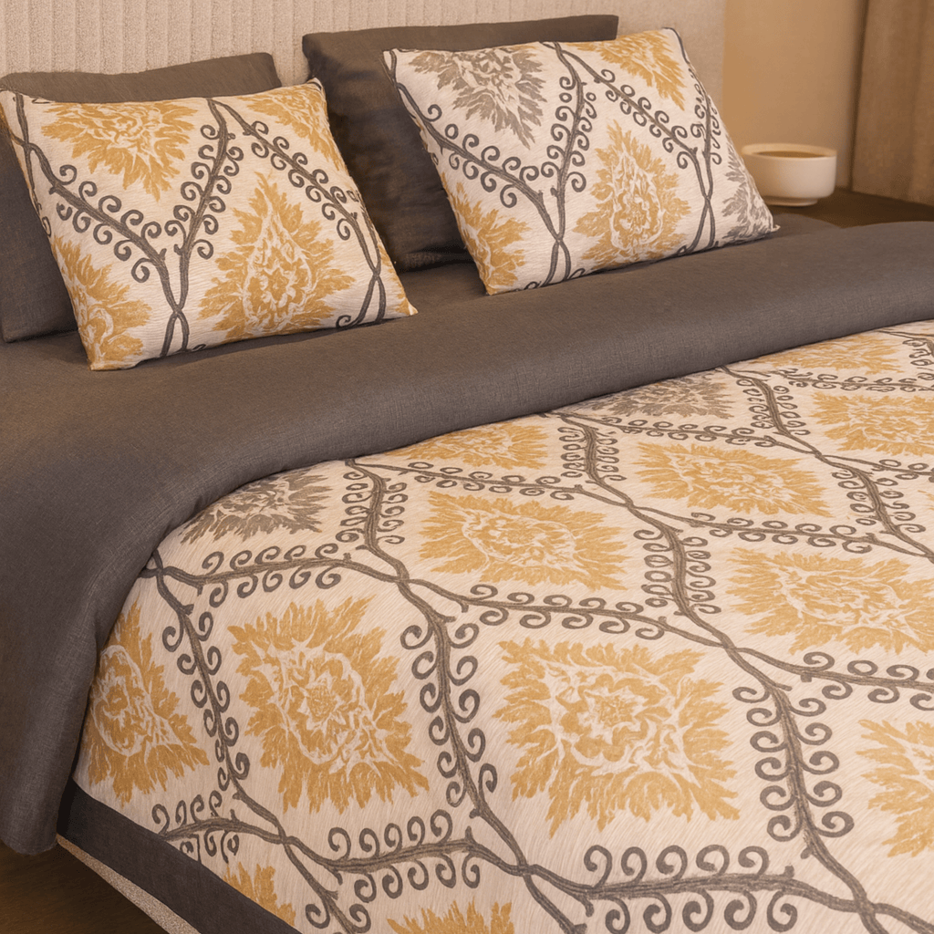 Majestic Bloom Duvet Cover Set - Royal